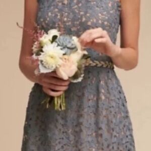 Anthropologie Blue Lace Midi Dress